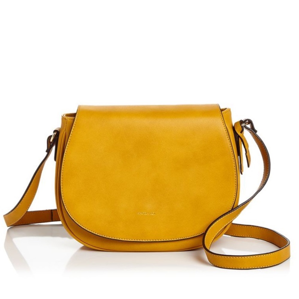 Angela Roi Mustard Yellow Morning Vegan Leather Crossbody Bag